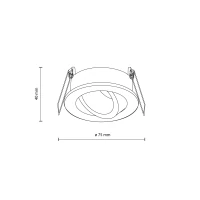 AURA GU10 ceiling light – white, IP65 rated - Image 9