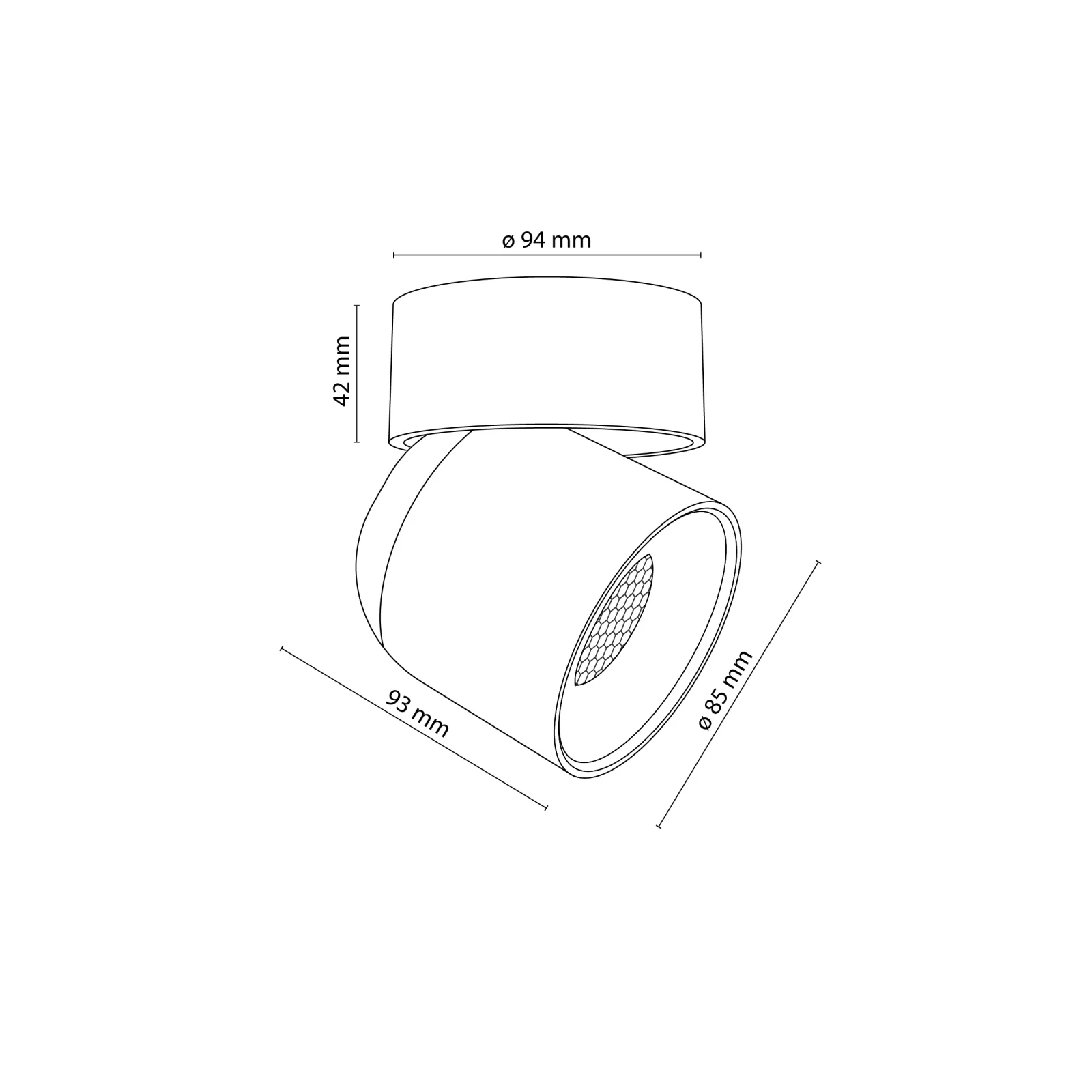 Adjustable GU10 spotlight 10 W – round, white, IP65