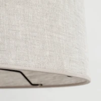 Floor lamp E27 – flax shade, pine tripod base - Image 6