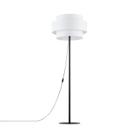 CALISTO WHITE floor lamp – white and black, double cylinder shade - Image 12
