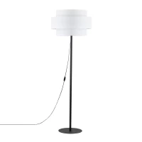 CALISTO WHITE floor lamp – white and black, double cylinder shade - Image 14