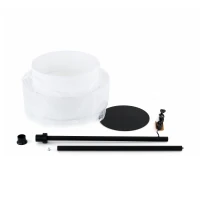 CALISTO WHITE floor lamp – white and black, double cylinder shade - Image 15