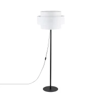 CALISTO WHITE floor lamp – white and black, double cylinder shade - Image 2