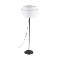 CALISTO WHITE floor lamp – white and black, double cylinder shade - Image 10