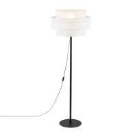 CALISTO WHITE floor lamp – white and black, double cylinder shade - Image 11