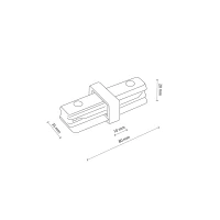 TRACER straight track connector, white, single-circuit system - Image 3