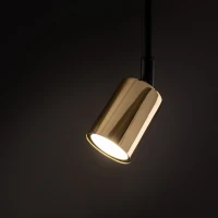TRACER 10 W track spotlight – long black body, gold detail - Image 3