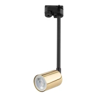 TRACER 10 W track spotlight – long black body, gold detail - Image 2