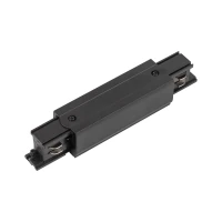 Track connector 230 V – straight, black, with power feed - Image 1