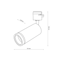 Track light 10 W – ring, black, adjustable GU10 - Image 3