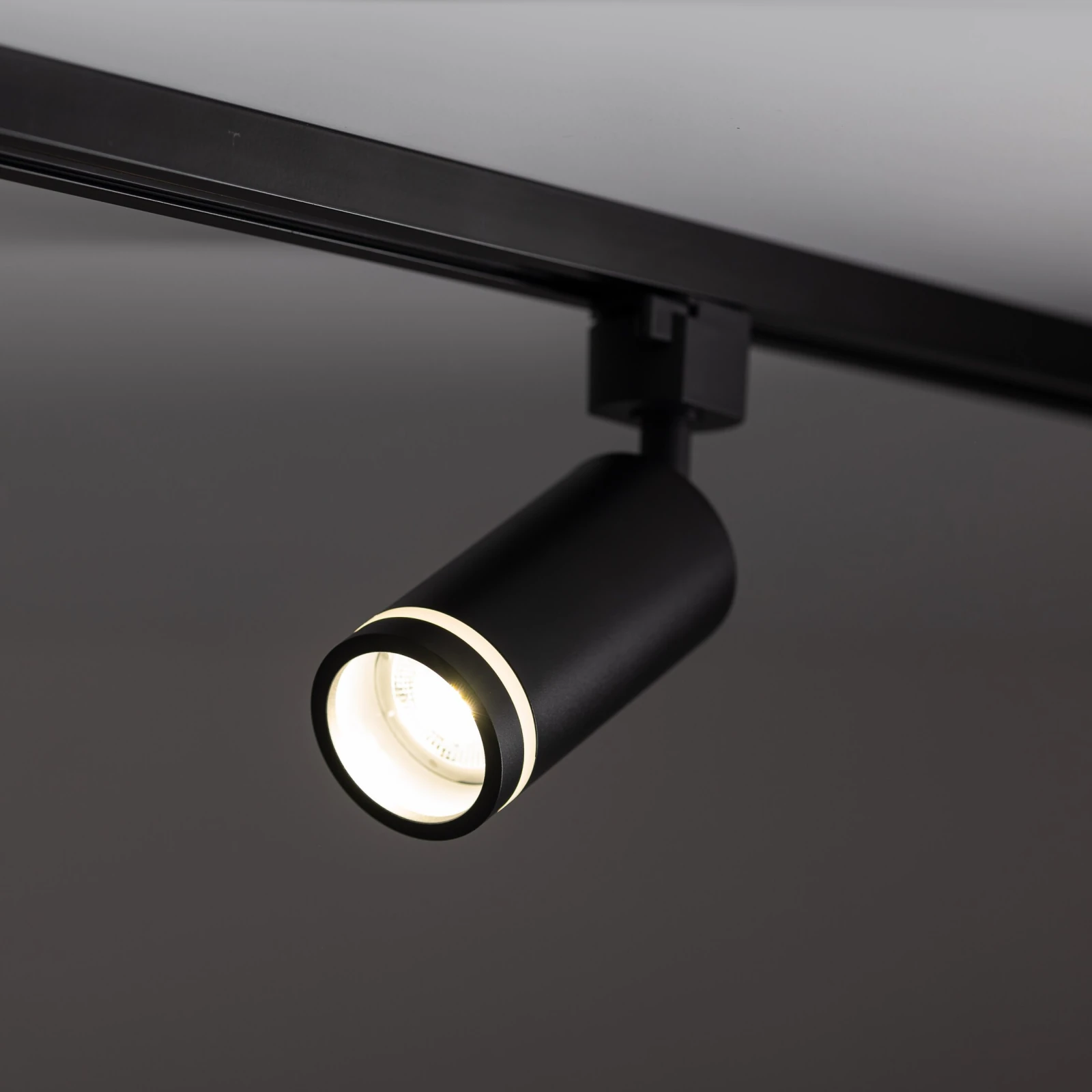 Track light 10 W – ring, black, adjustable GU10