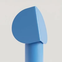 Table lamp 15 cm – curved shade, azure, warm LED - Image 7