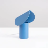 Table lamp 15 cm – curved shade, azure, warm LED - Image 3