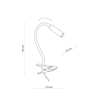 Wall light 3 W – clip-on, black, adjustable direction - Image 6