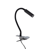 Wall light 3 W – clip-on, black, adjustable direction - Image 2
