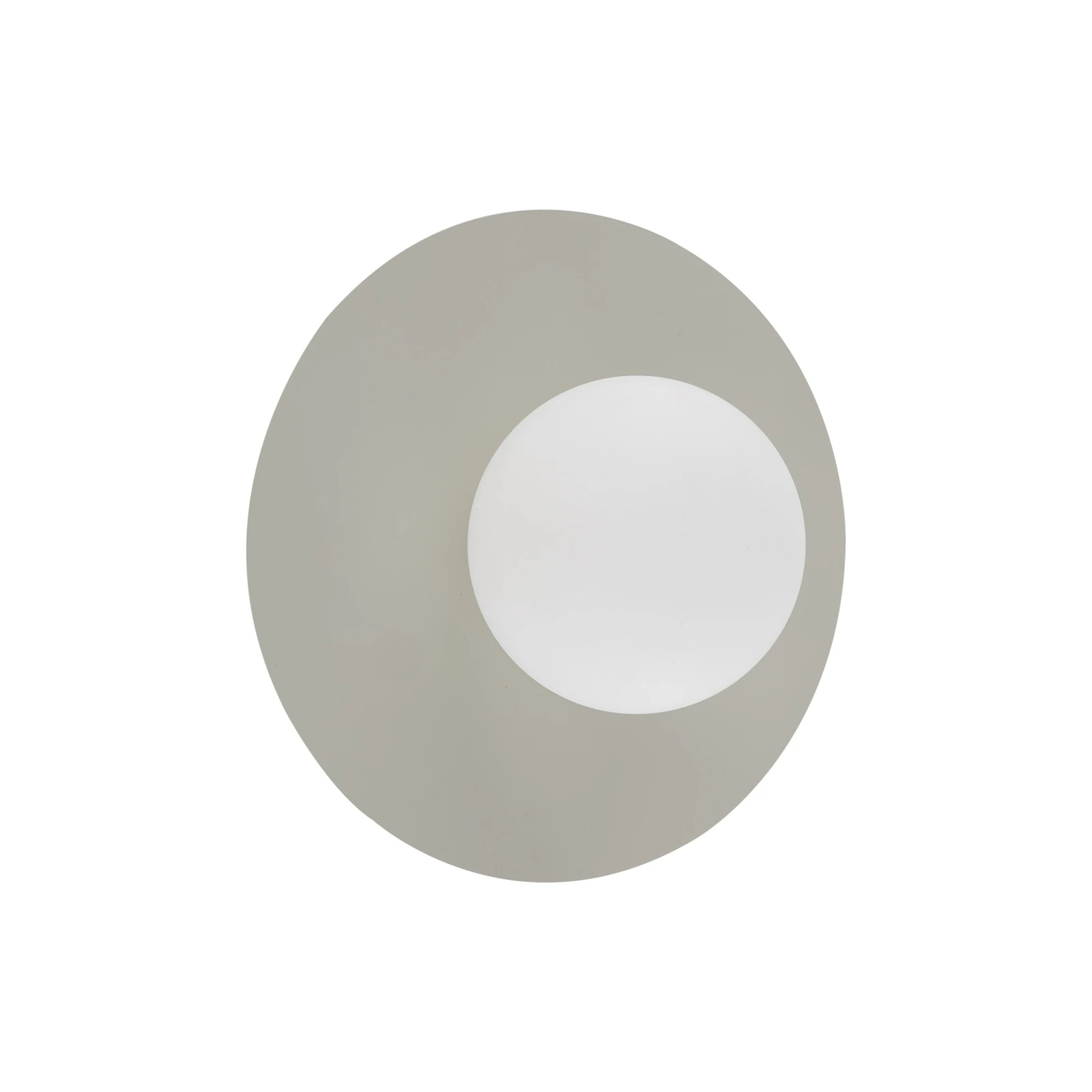 PIXI 8 W wall light – round, beige, opal glass shade