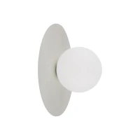 PIXI 8 W wall light – round, beige, opal glass shade - Image 1