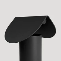 LED table lamp 6.3W – round form, black, warm light - Image 4