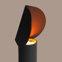 LED table lamp 6.3W – round form, black, warm light - Image 5