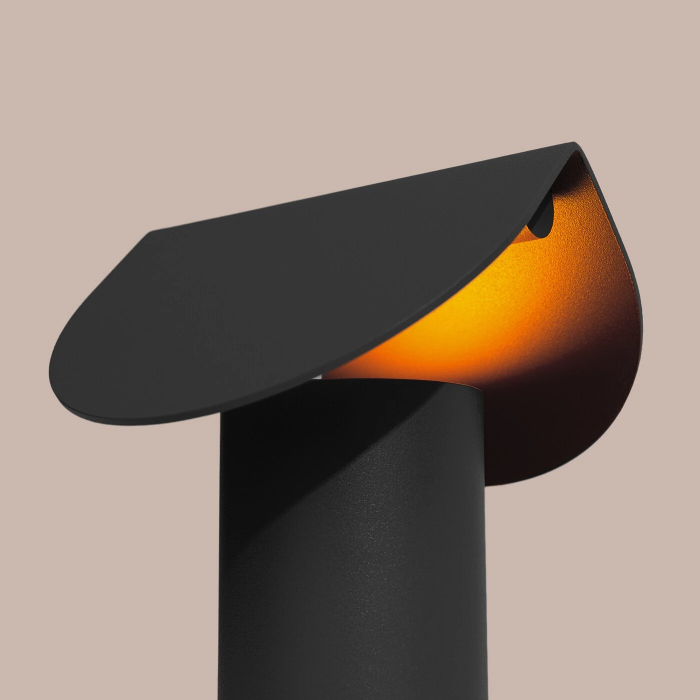 LED table lamp 6.3W – round form, black, warm light