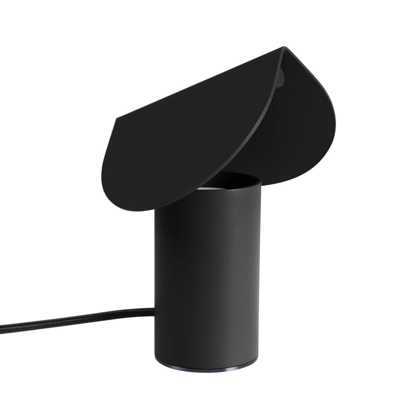 LED table lamp 6.3W – round form, black, warm light