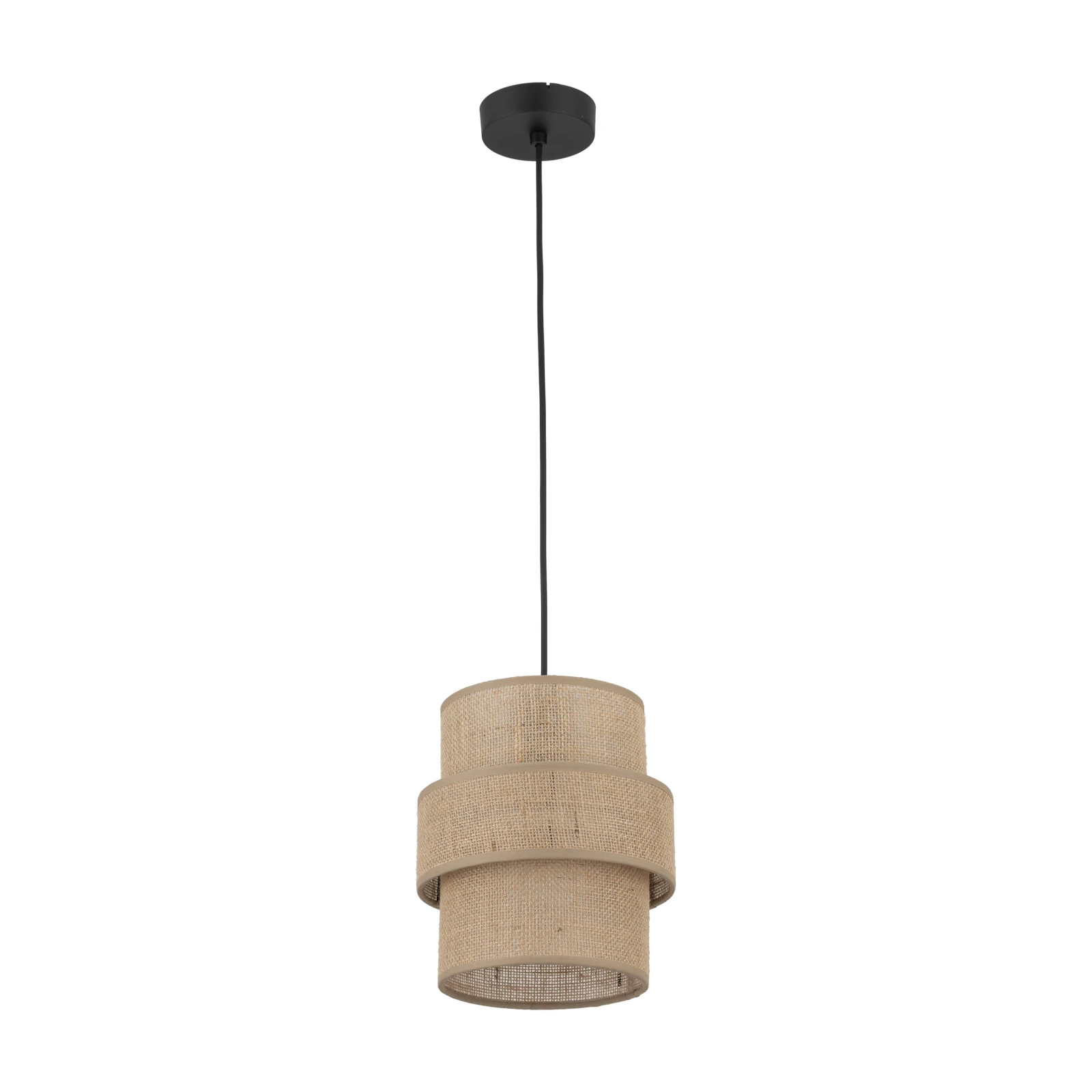 Pakabinamas šviestuvas 1xE27, 20 cm, smėlio spalvos gaubtas