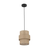 Pakabinamas šviestuvas 1xE27, 20 cm, smėlio spalvos gaubtas - Nuotrauka 2