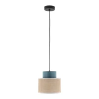 Pendant light 15 W – round, green and jute, E27 - Image 7