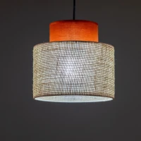 Pendant light 15 W – round, brown, jute shade - Image 6