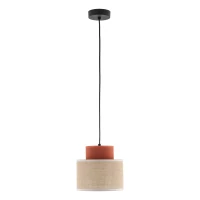 Pendant light 15 W – round, brown, jute shade - Image 8