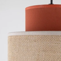 Pendant light 15 W – round, brown, jute shade - Image 3