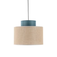 Pendant light 15 W – round, green and jute, E27 - Image 7