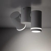 Ceiling light 10 W – white, double, adjustable GU10 - Image 1