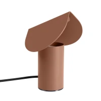 Table lamp 6.3W – cylindrical shade, mocha, warm LED light - Image 2