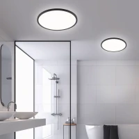 AQUA 50 cm LED lubinis šviestuvas, juodas, CCT