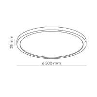 AQUA 50 cm LED lubinis šviestuvas, baltas, CCT - Nuotrauka 9