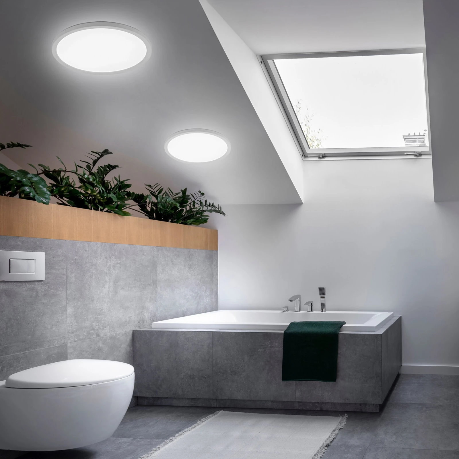 Ceiling LED light 40 cm - round, white, CCT