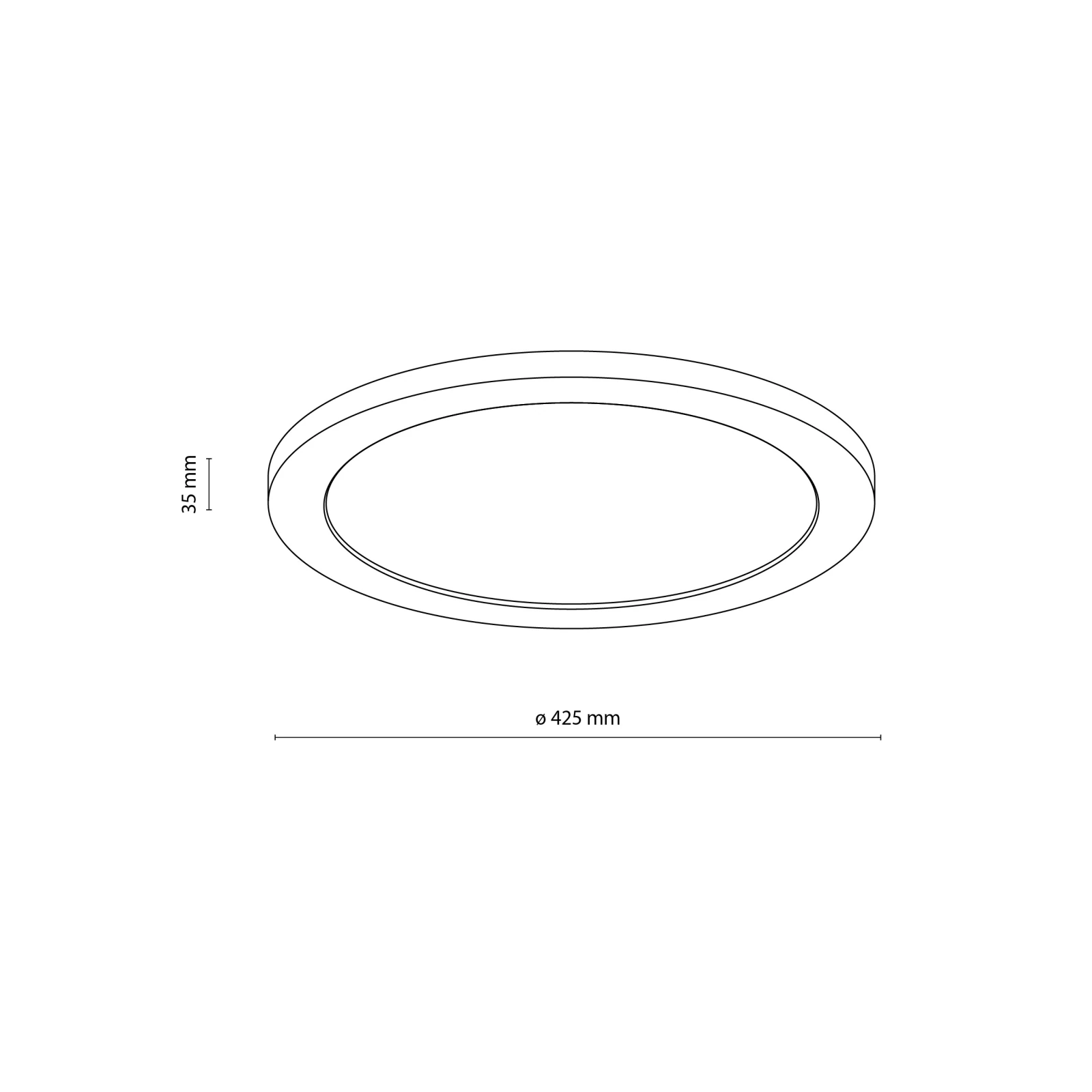 Ceiling LED light 40 cm / 36W – round, beech tone, IP54