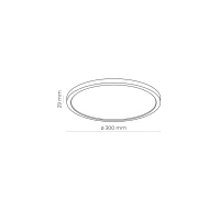 AQUA 30 cm LED lubinis šviestuvas, baltas, CCT - Nuotrauka 8