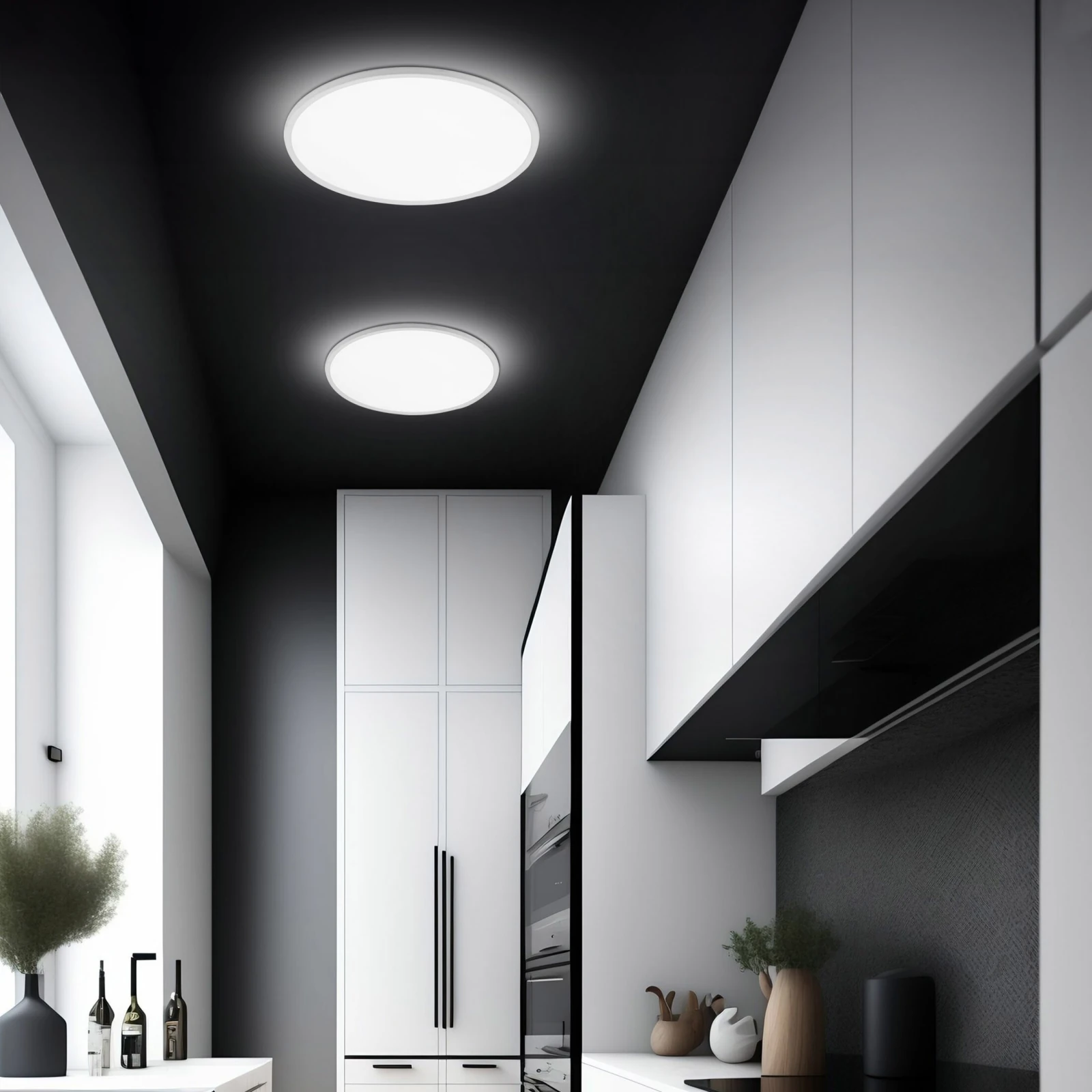 AQUA 30 cm LED lubinis šviestuvas, baltas, CCT