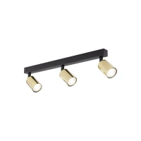 Ceiling 10 W spotlight – 3 adjustable points, black and gold - Image 5