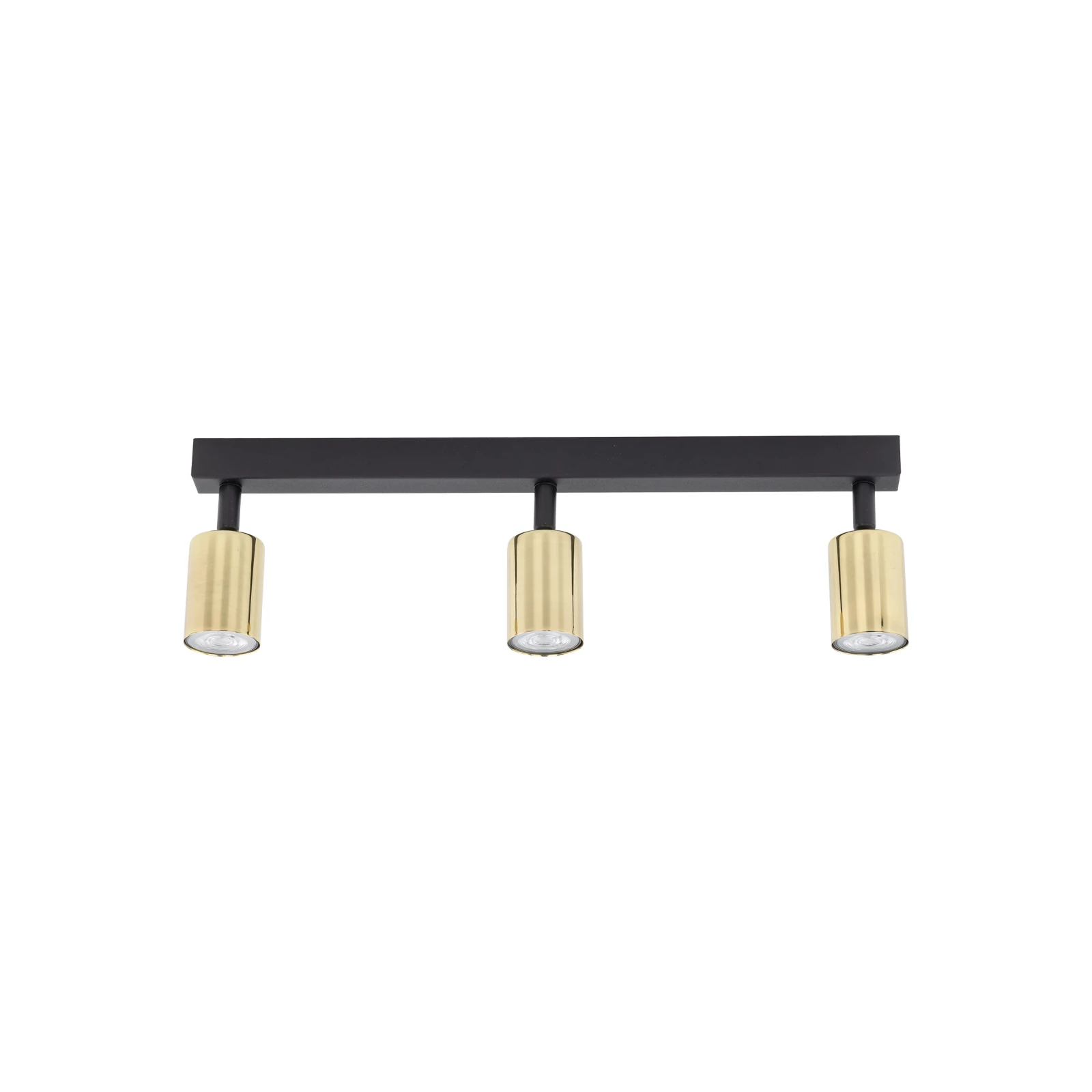 Ceiling 10 W spotlight – 3 adjustable points, black and gold