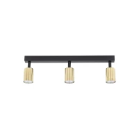 Ceiling 10 W spotlight – 3 adjustable points, black and gold - Image 7