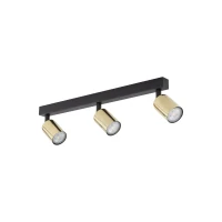 Ceiling 10 W spotlight – 3 adjustable points, black and gold - Image 2