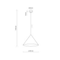 Pendant Light CONO M – cone shape, black, E27 - Image 9