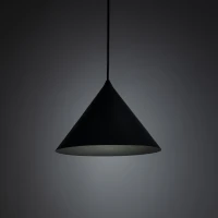 Pendant Light CONO M – cone shape, black, E27 - Image 3