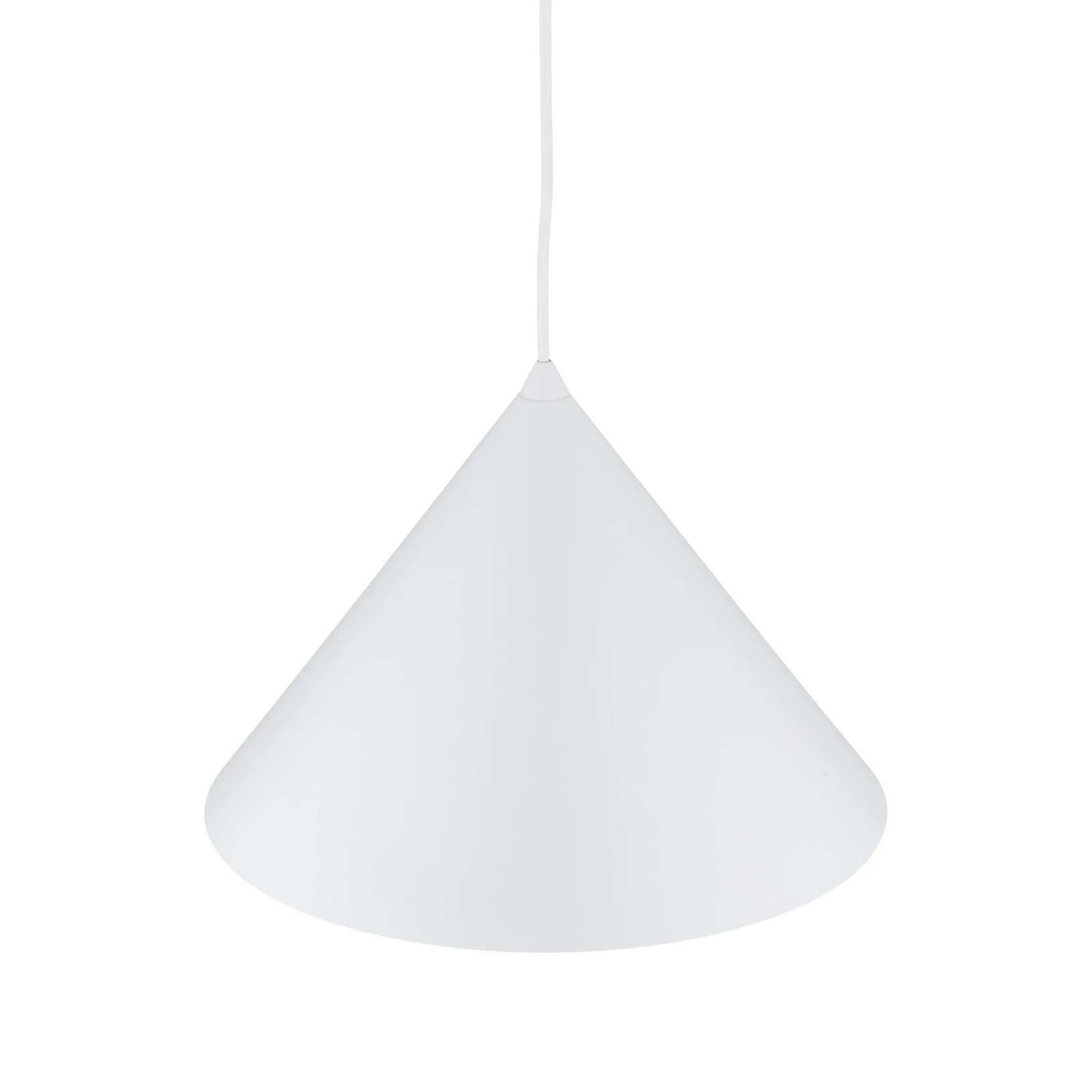 CONO L pendant light – cone shape, white, E27
