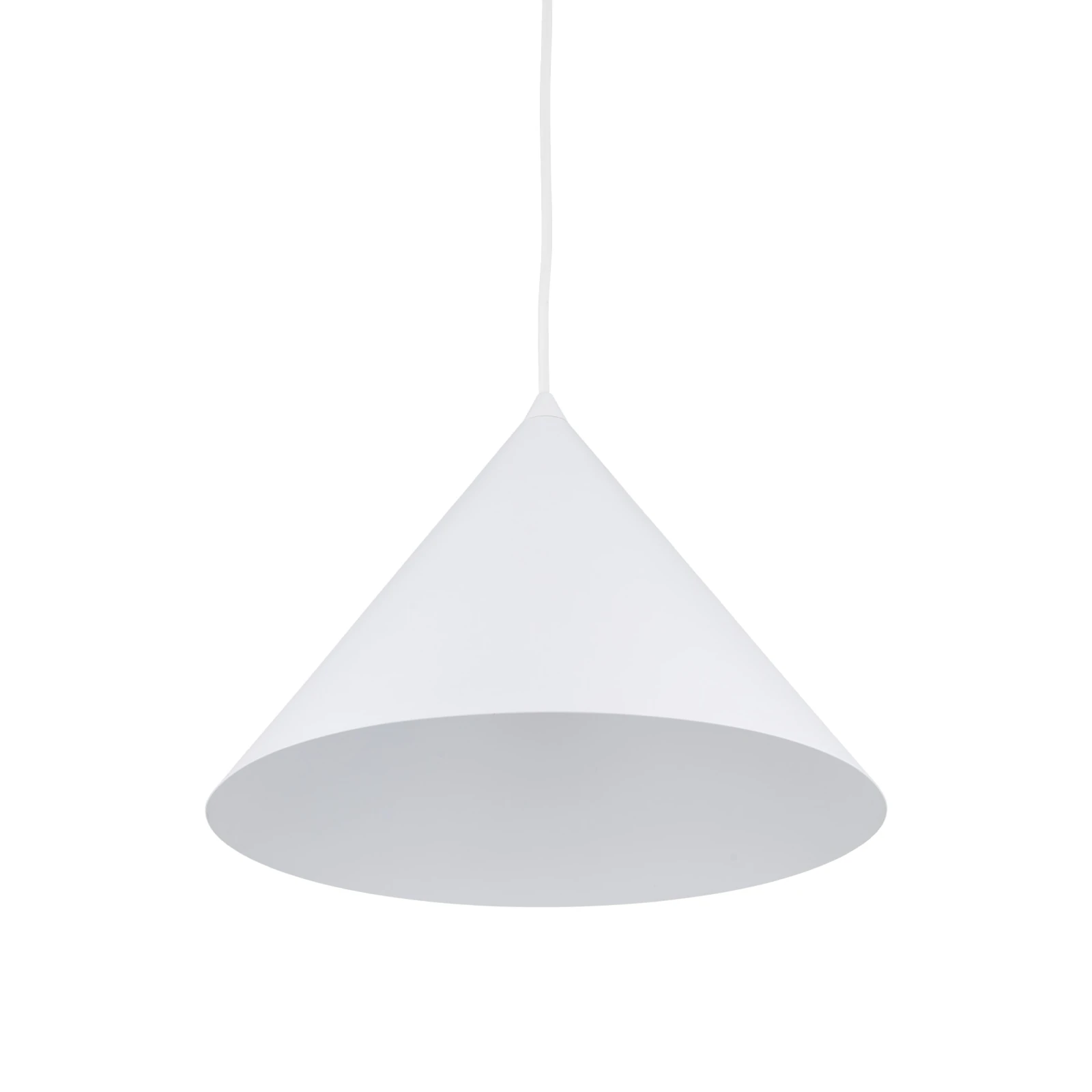 CONO L pendant light – cone shape, white, E27
