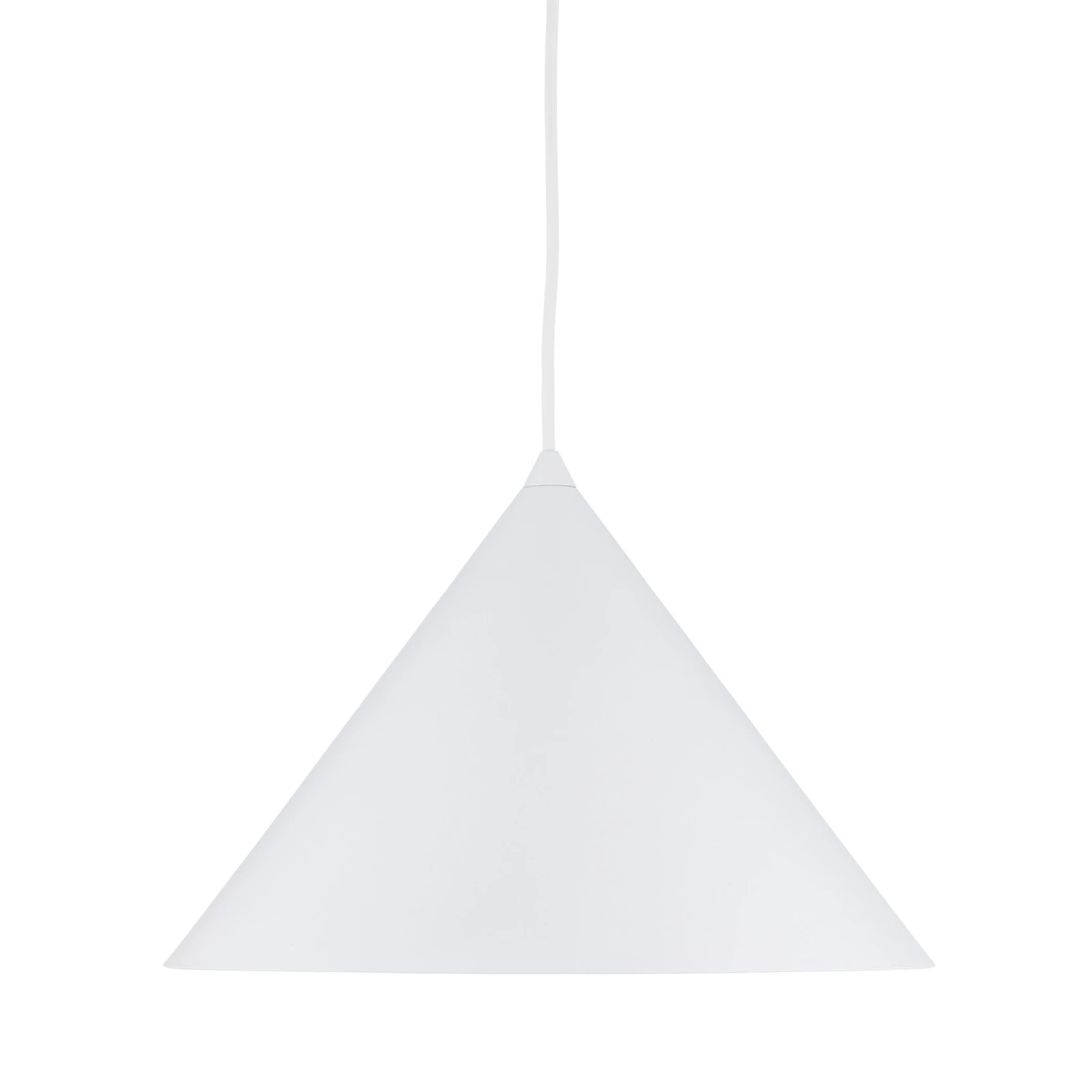 CONO L pendant light – cone shape, white, E27