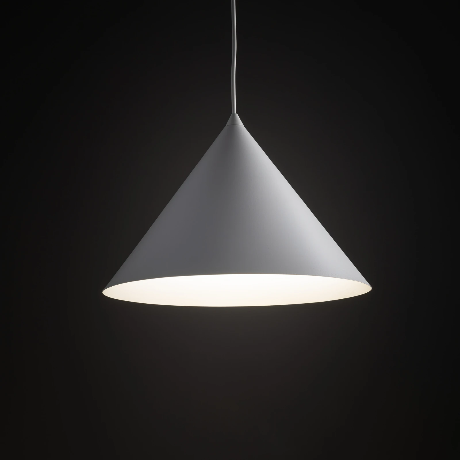 CONO L pendant light – cone shape, white, E27